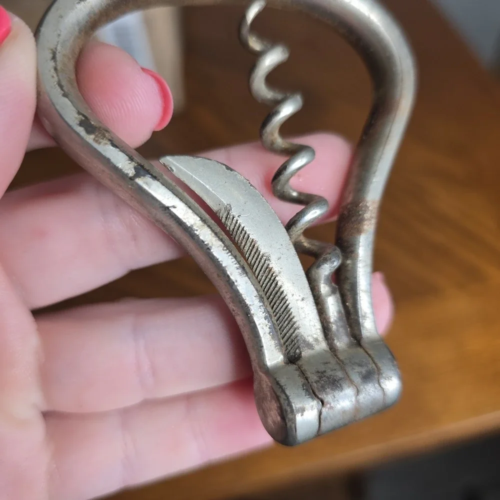 Henckels Pocket Folding Bow Corkscrew Bottle Opener Foil Cutter 1800s RARE